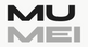 Mumei wordmark logo, light — MU in near-black, MEI in grey