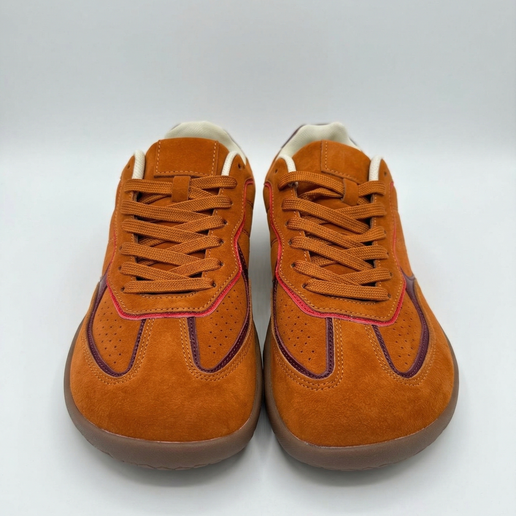 THE HARU — Amber & Plum Wide Toe Box Sneaker