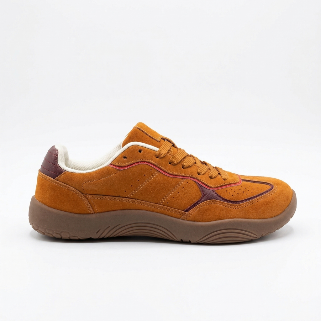 THE HARU — Amber & Plum Wide Toe Box Sneaker