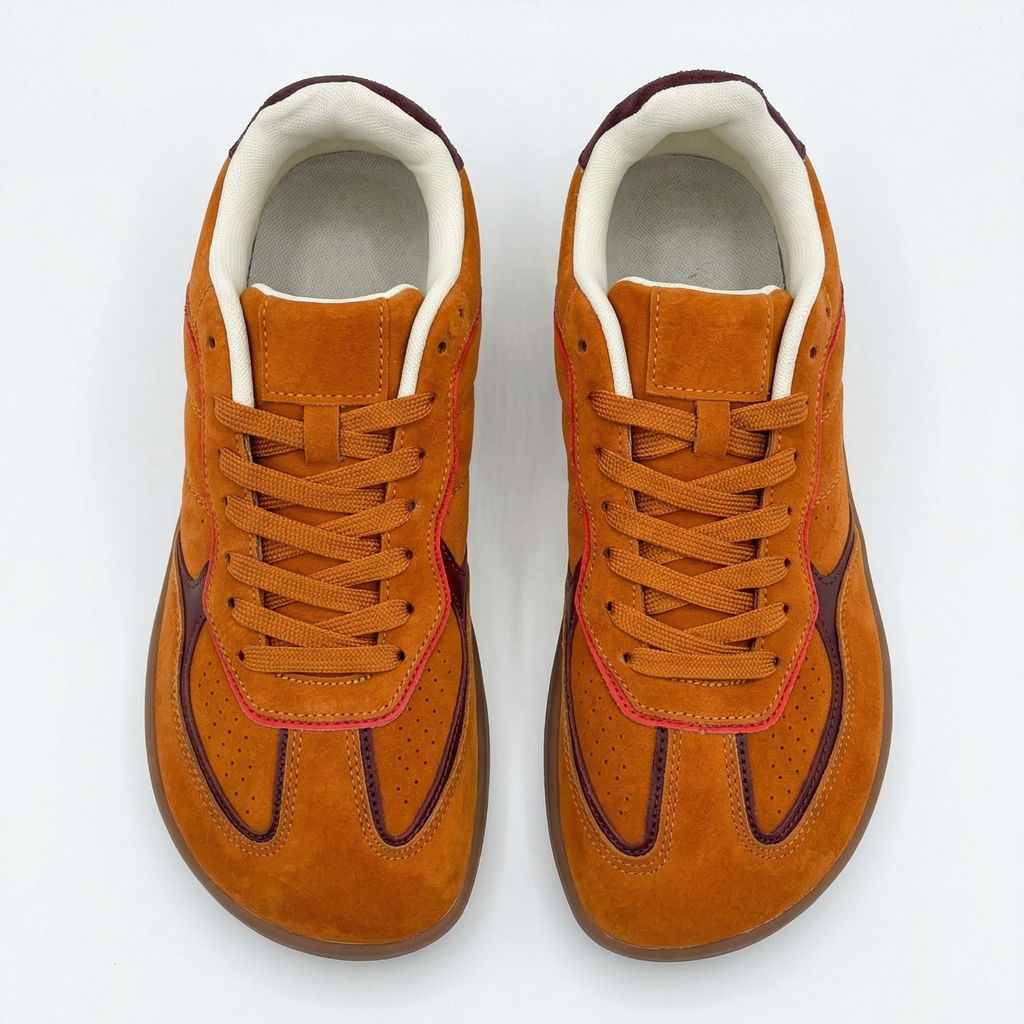 THE HARU — Amber & Plum Wide Toe Box Sneaker